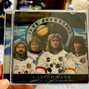Music CD, Led Zeppelin, Latter Days, Astronauts On Cover, White, Blue